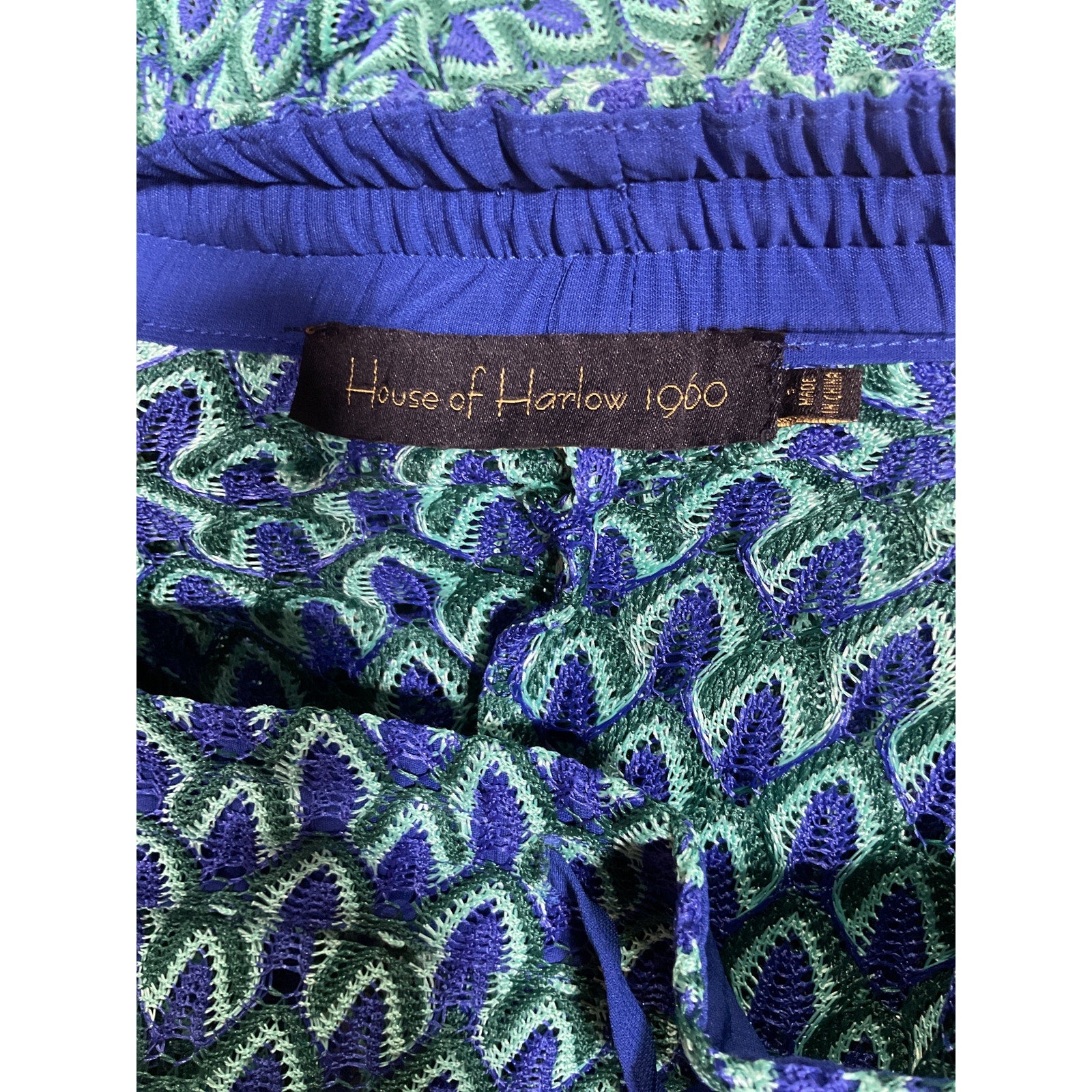 House Of Harlow 1960 x Revolve 'Saskia' Blue Polyester Pant Size S