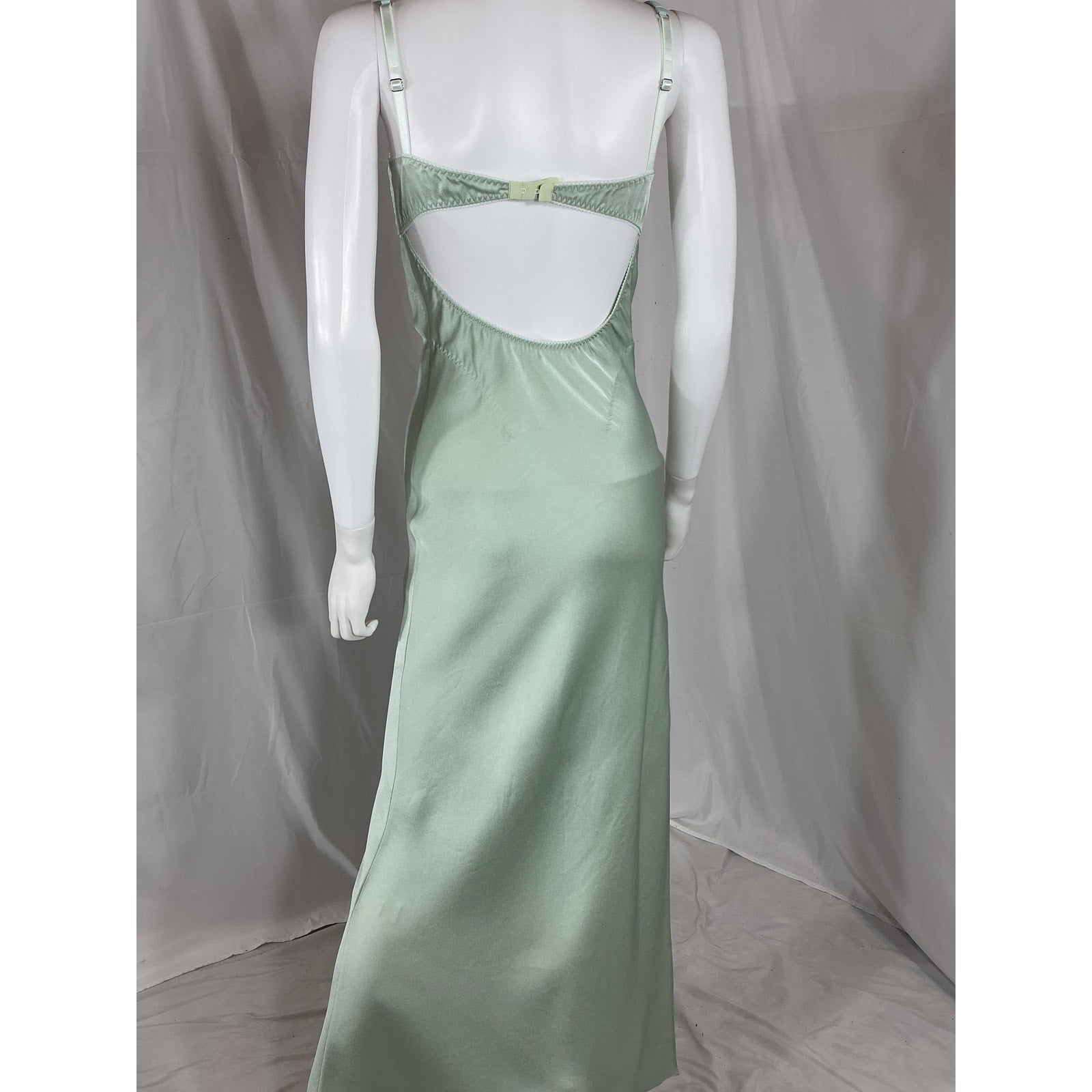 Anna October 'Georgina' Green Acetate Maxi Dress Size S
