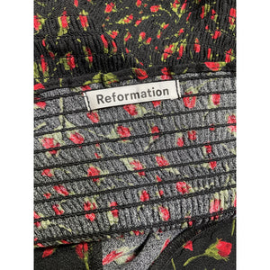 Reformation 'Reign' Black Viscose Top Size 2