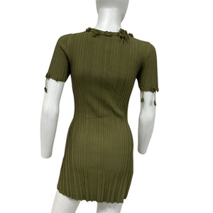 Cult Gaia Ribbed Green Zahara Knit Cardigan Top Size M