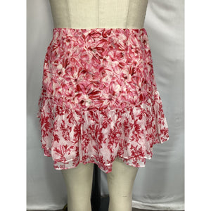 Loveshackfancy 'Rhodes' Pink Silk Skirt Size 2