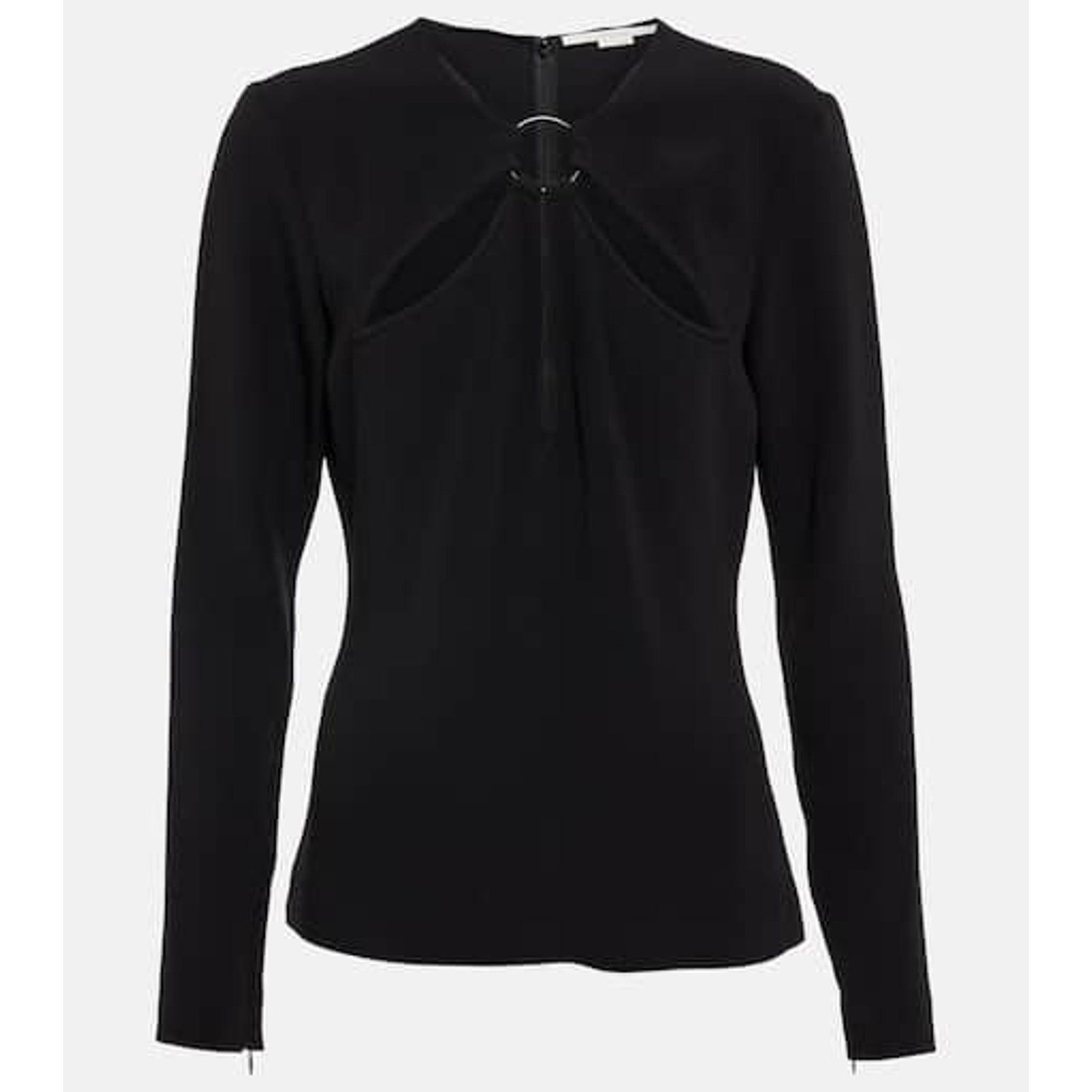 Stella Mccartney Cut Out Black Viscose Cr�pe Top Size 36 - NWT