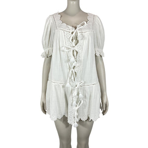 Sea New York Eyelet White Mae Coverup Dress Size S