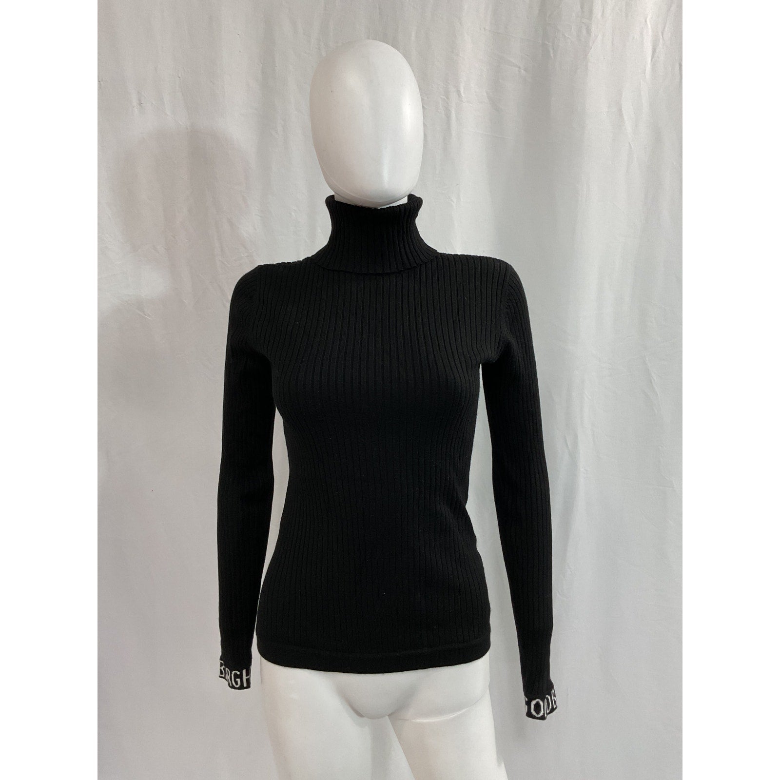Goldbergh 'Mira' Black Logo Cuffs Sweater Size S