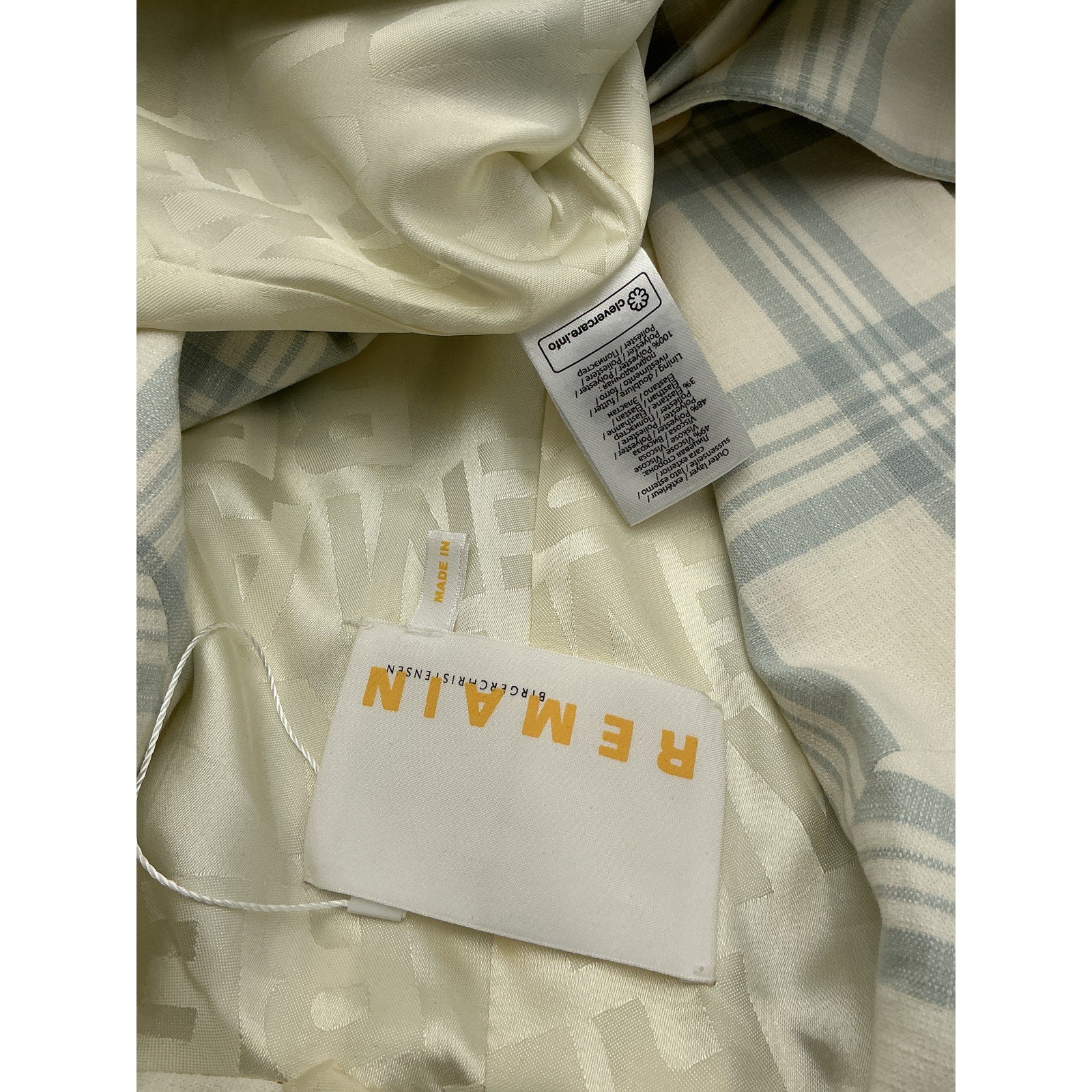 Remain ‘Rumer’ Multicolor Checked Woven Double-Breasted Blazer Size 2