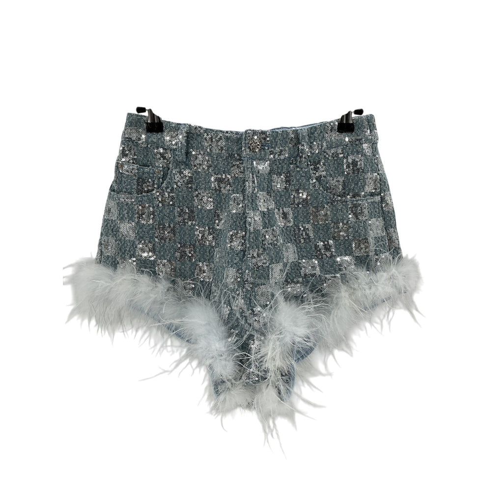 Line & Dot 'Skylar' Blue Cotton Shorts Size M