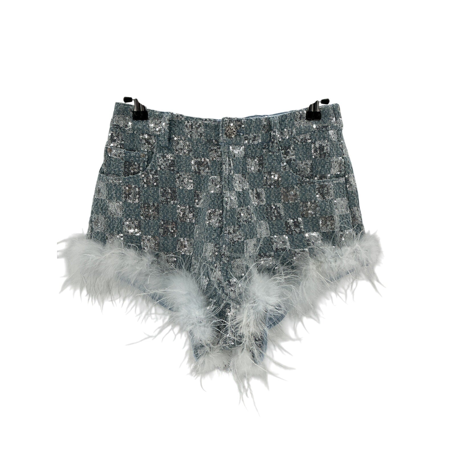 Line & Dot 'Skylar' Blue Cotton Shorts Size M