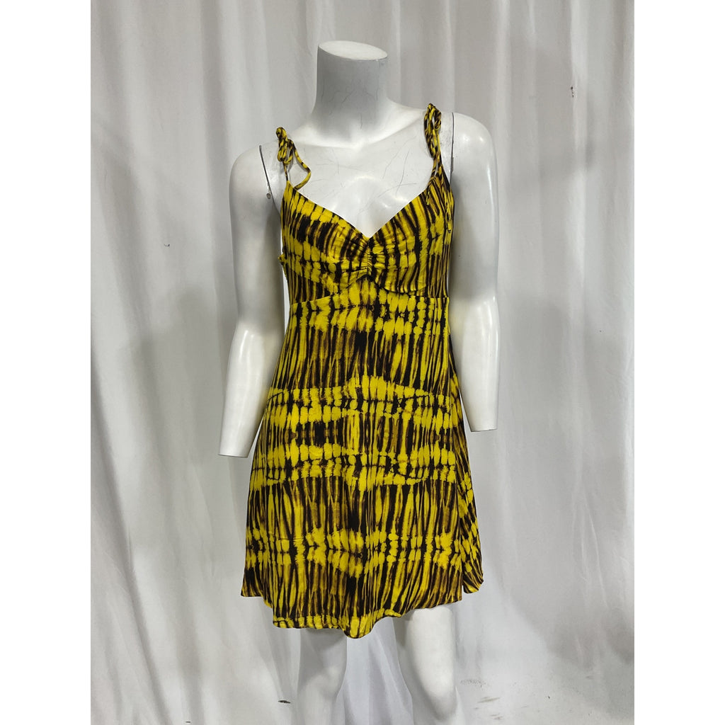 Alice + Olivia 'Raquel' Yellow Mini Dress Size 10