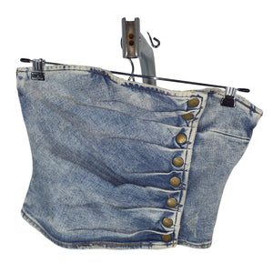 Retrofête Distressed Blue Tati Top Size S