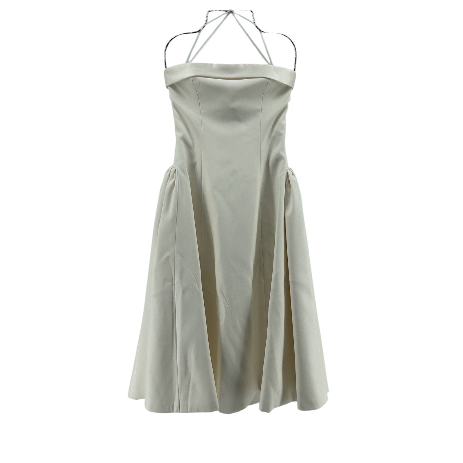 Mirror Palais Strapless White Silk Opera Lady Length Dress Pearl Size S
