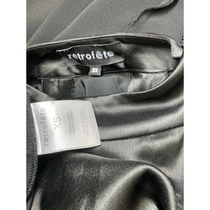 Retrofête 'Sab' Black Acetate Dress Size XS