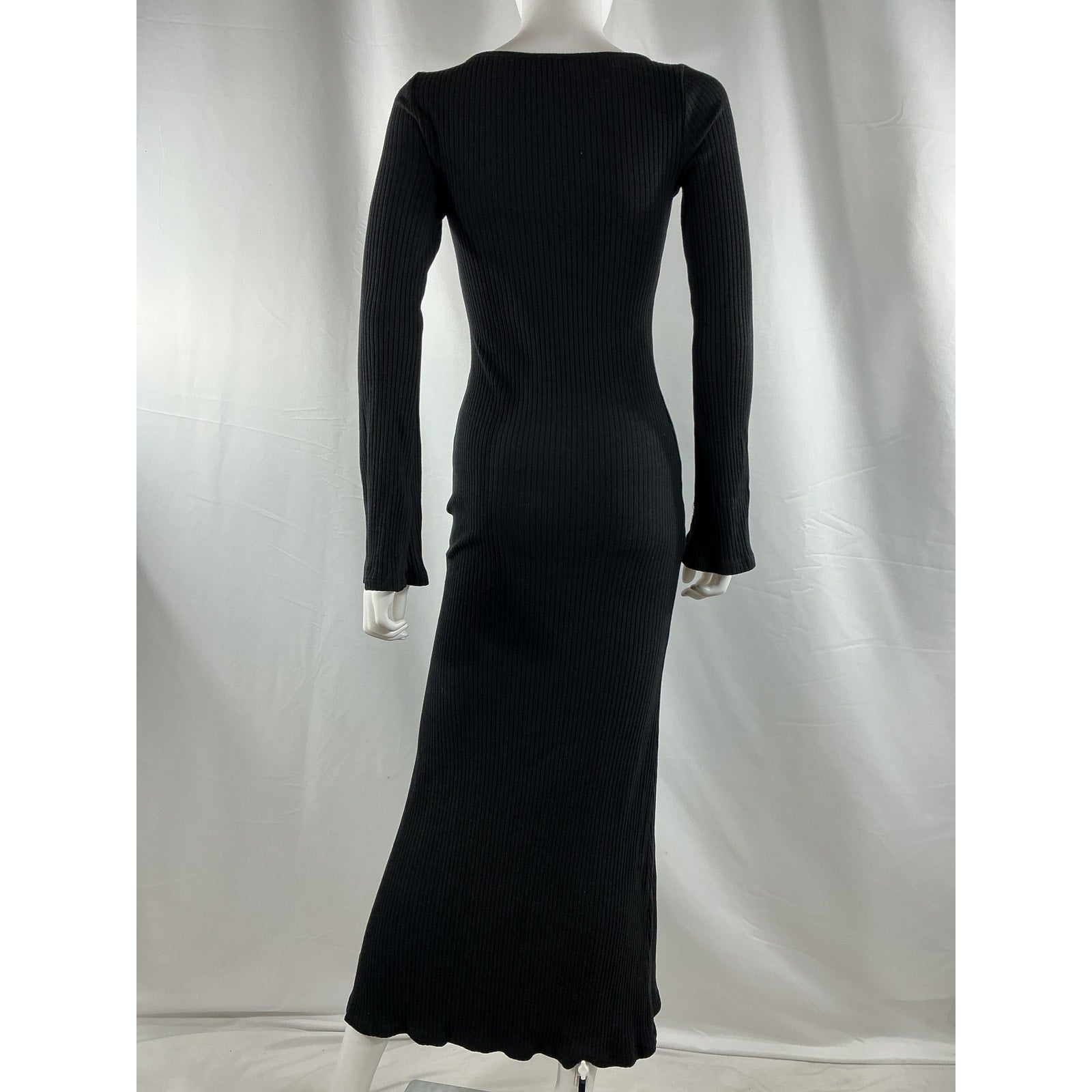 Reformation 'Wrenley' Black Cotton Knit Dress Size S