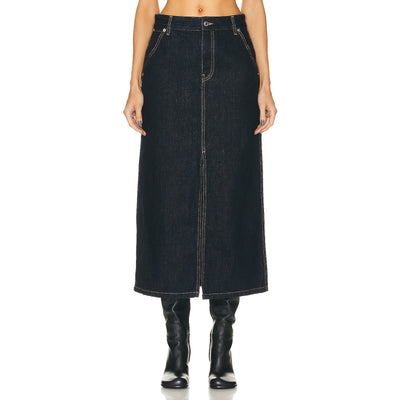 Helmut Lang Classic Blue Slit Midi Size 26 Skirt