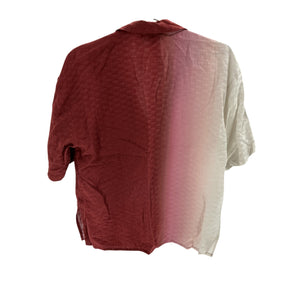 Kith 'Elena' Red Ii Ombre Monogram Shirt Size M