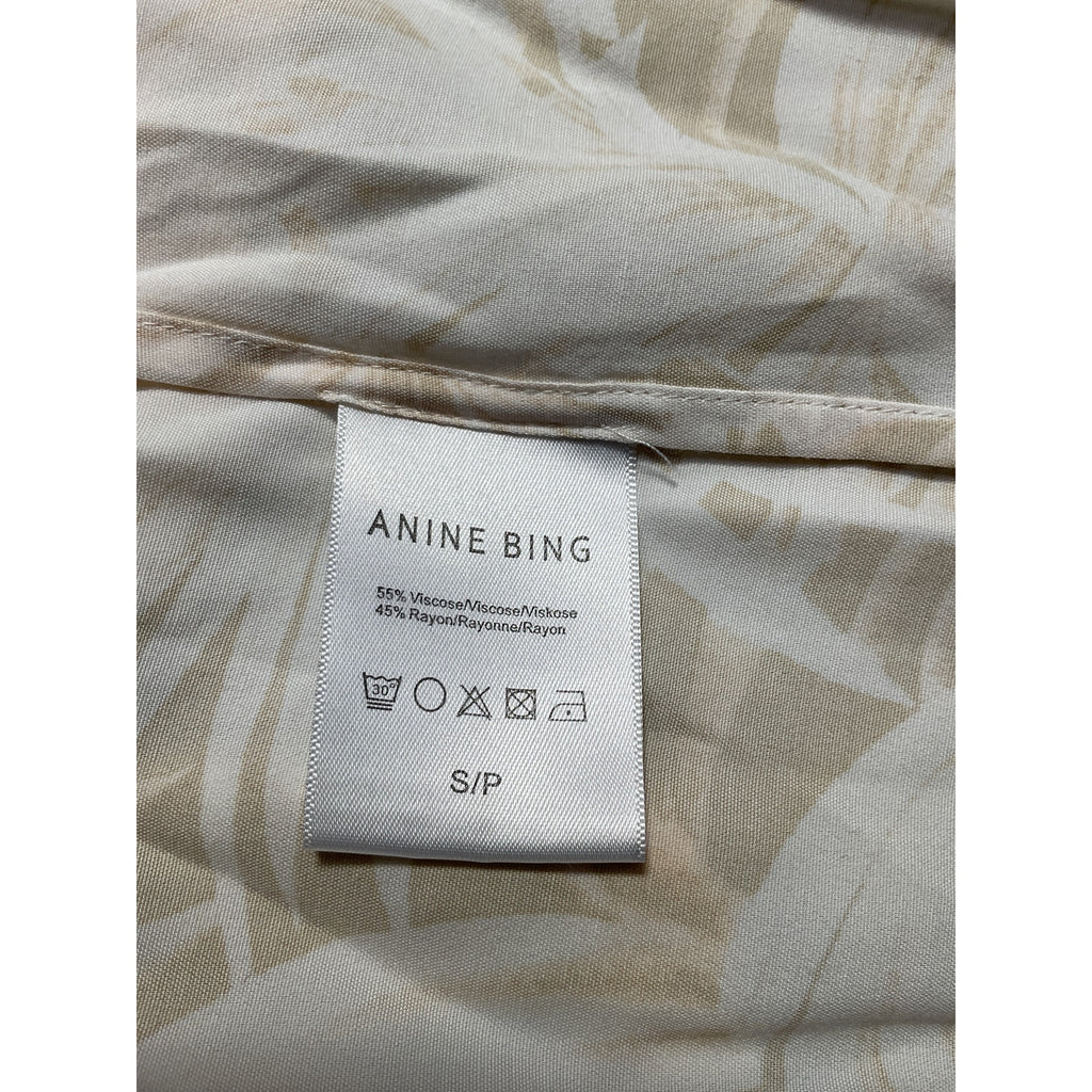 Anine Bing 'Austin' White Short Sleeve Top Size S