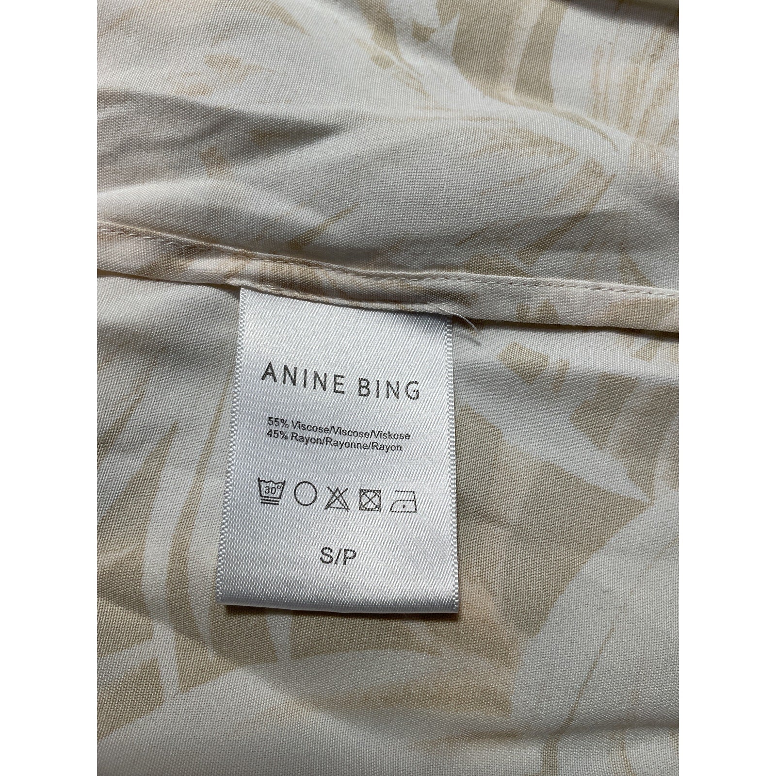 Anine Bing 'Austin' White Short Sleeve Top Size S