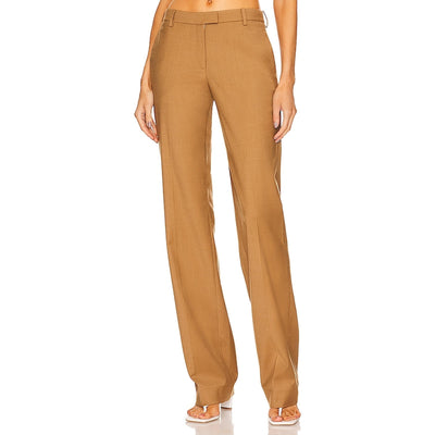 Aya Muse Tailored Brown Calden Trousers Size XS NWT