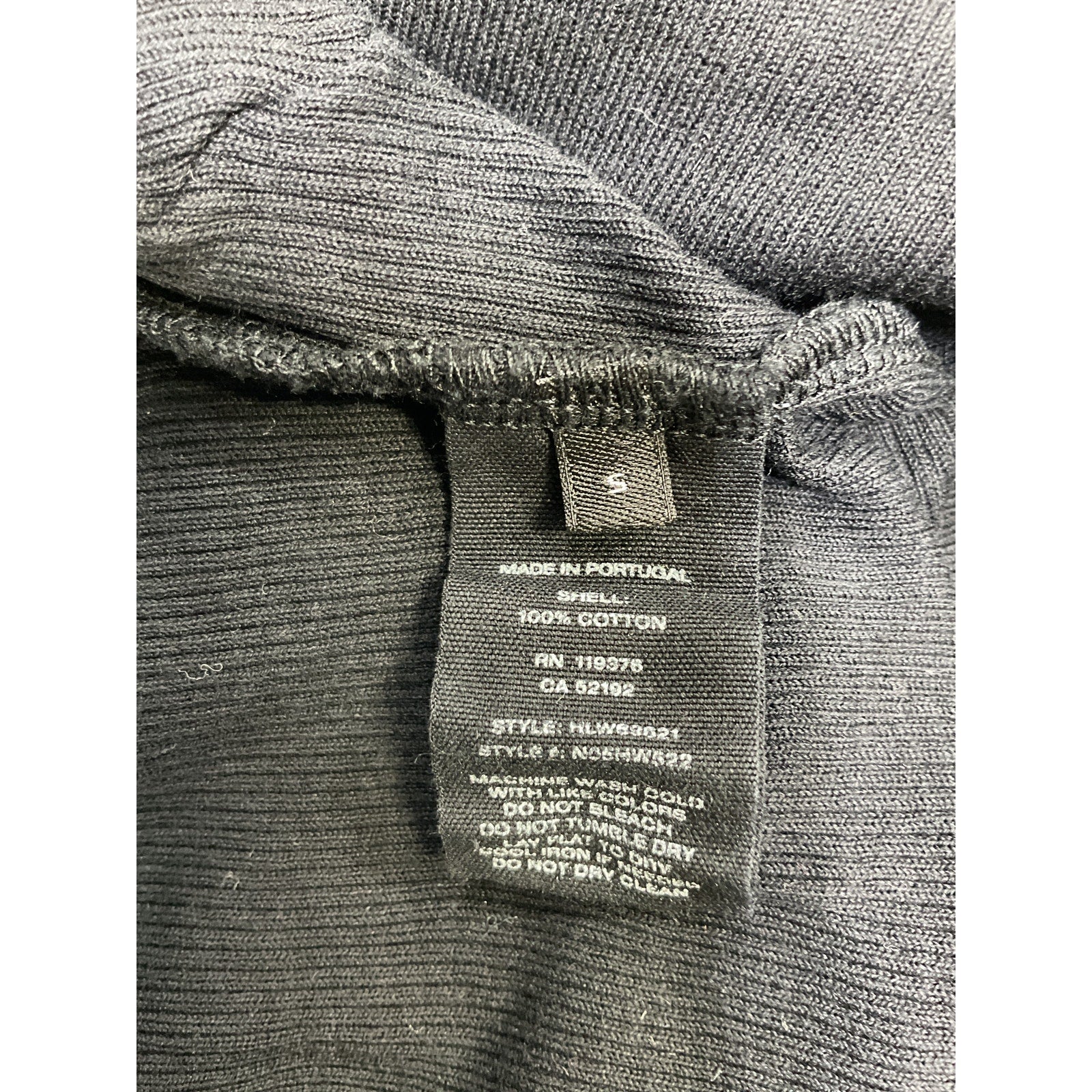 Helmut Lang Black Cotton Short Sleeve Top Size S