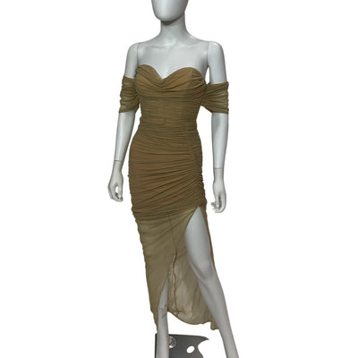 Nookie Ruched Nude Dita Gown Size S
