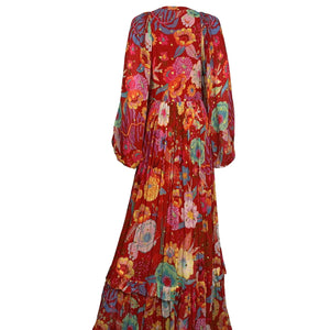 Farm Rio Floral Multicolor Hudson Maxi Dress Size M