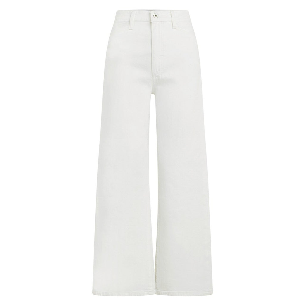 Favorite Daughter 'The Mischa' White Cotton High-Rise Wide-Leg Denim Jean Size 24