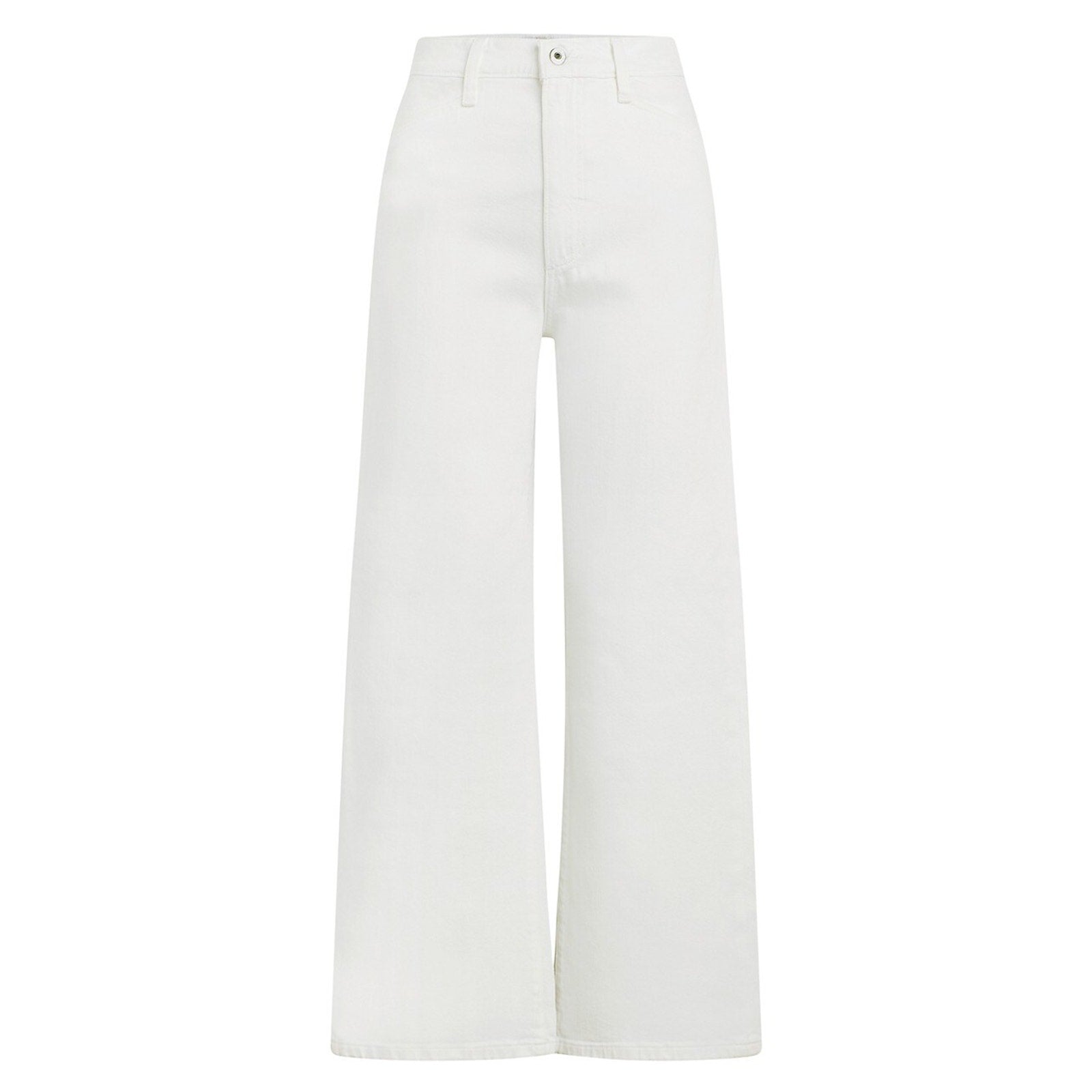 Favorite Daughter 'The Mischa' White Cotton High-Rise Wide-Leg Denim Jean Size 24