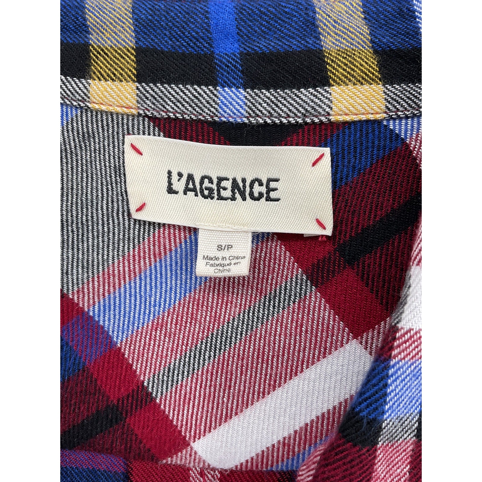 L'Agence 'Cameron' Blue Viscose Long Shirt Dress Size S