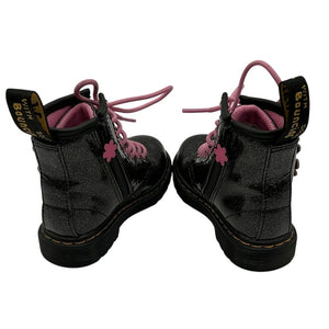 Dr Martens Floral Black Multi 1460 Kids Combat Boot Size 7 US / 6 US