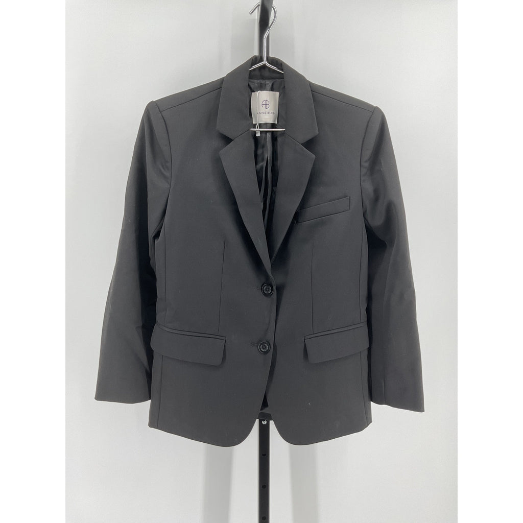 Anine Bing Black Wool Classic Blazer Size XS