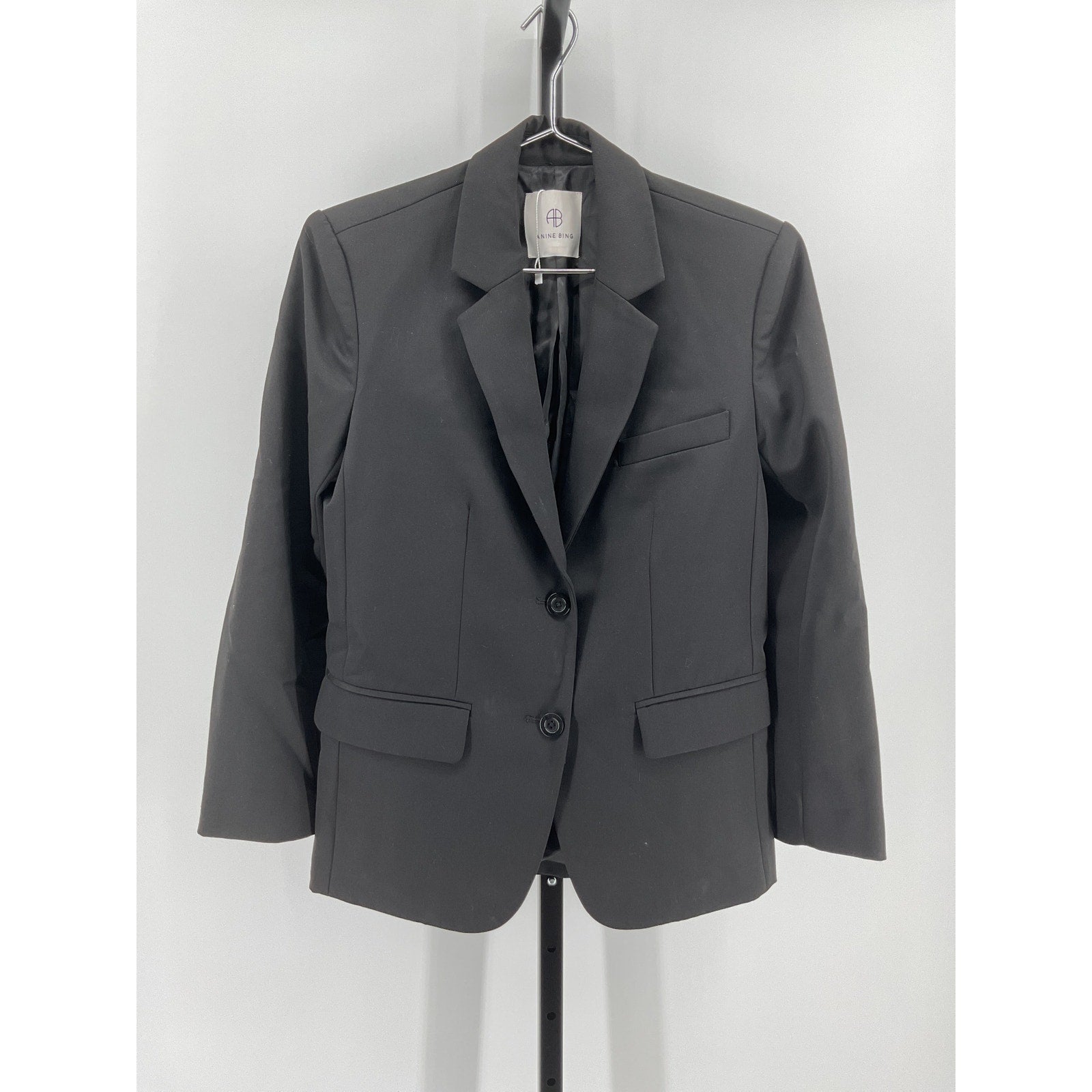 Anine Bing Black Wool Classic Blazer Size XS