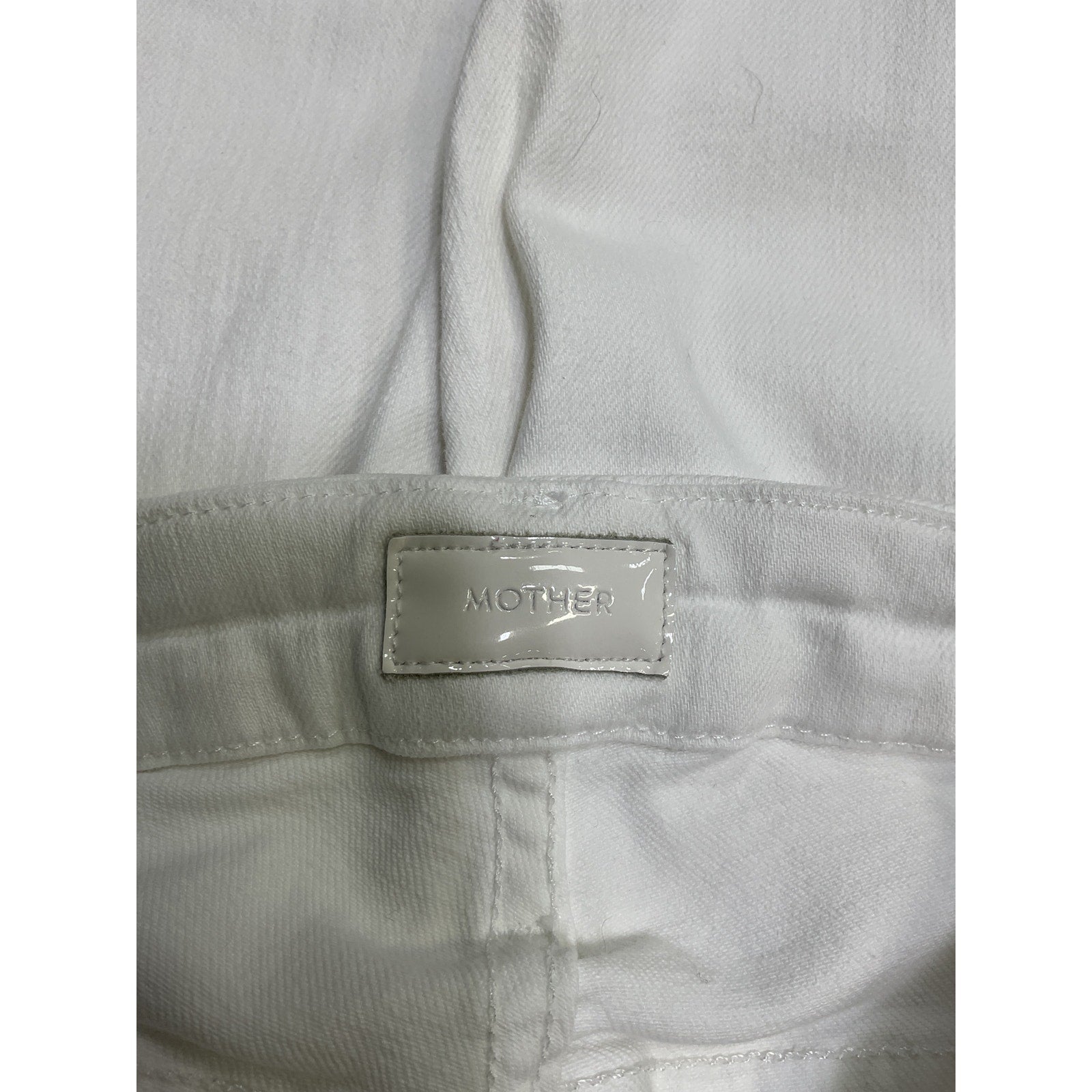 Mother 'The Looker' White High-Rise Ankle Skinny Fray Hem Denim Jean Size 24 (0)