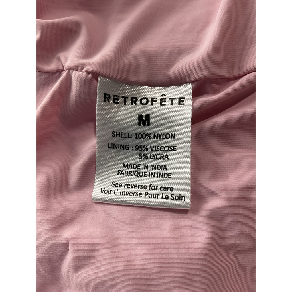 Retrofete 'Sirena' Pink Viscose Feather Sequin Dress Size M