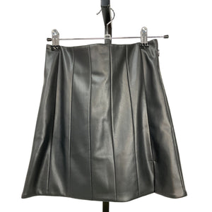 Staud Pleated Black Wells Mini Skirt Size 0