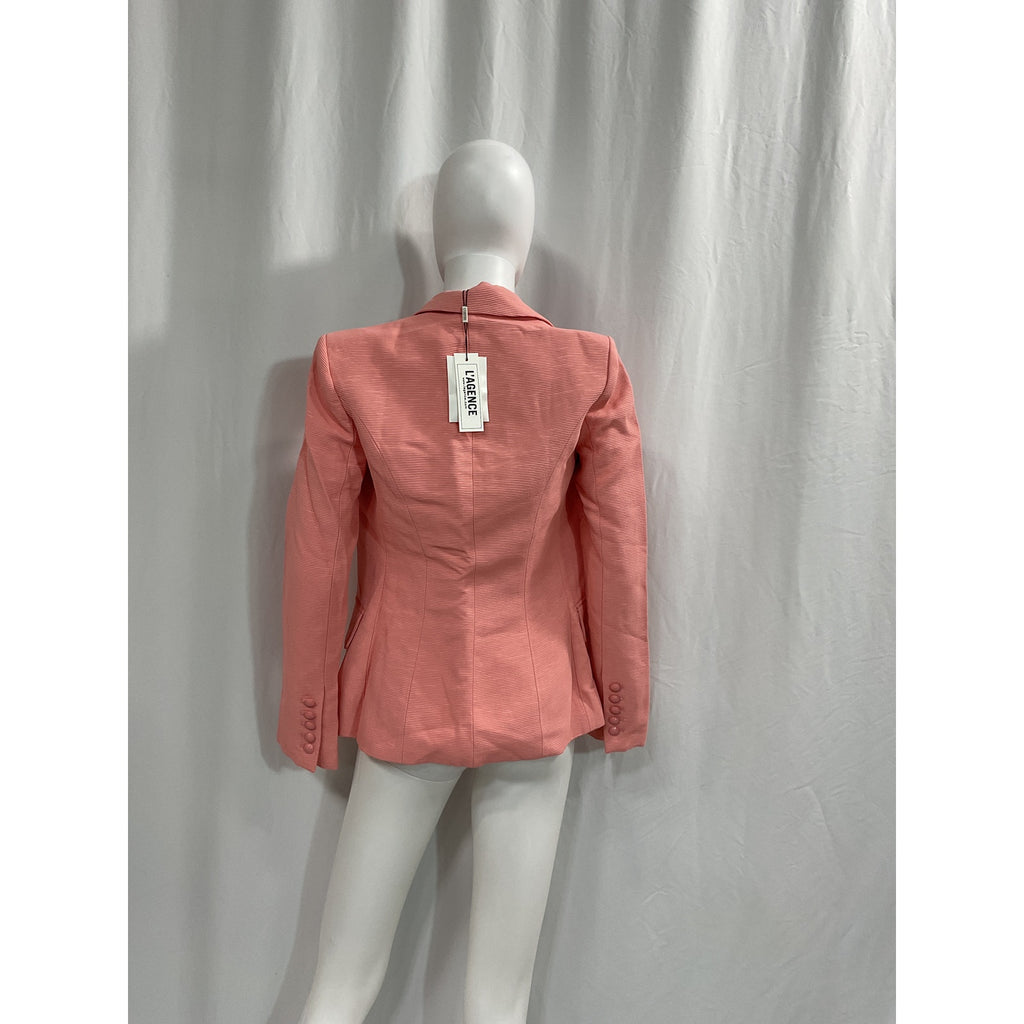 L'Agence 'Kenzie' Pink Double Breasted Blazer Size 0 - NWT
