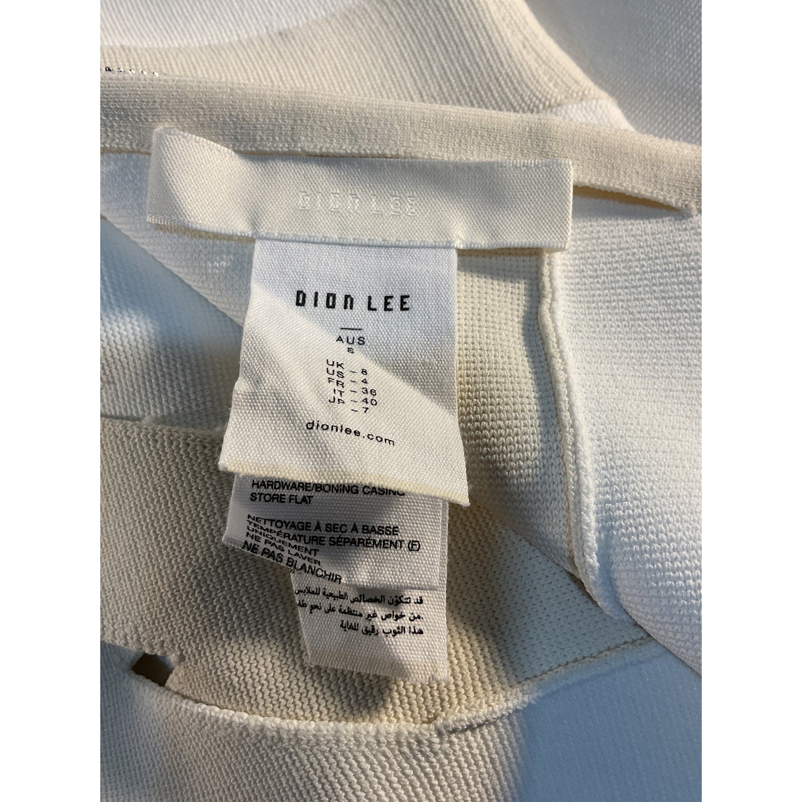 Dion Lee 'Interlocking' White Weave Midi Dress Size S