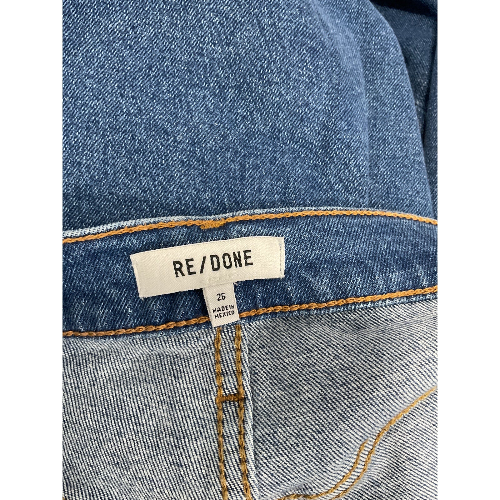 Re/Done + Net 'Sustain' Blue 90s Ultra High Rise Skinny Denim Denim Jeans Size 26