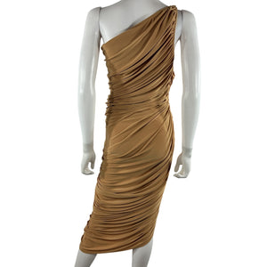 Norma Kamali Ruched Nude Diana Gown Size M