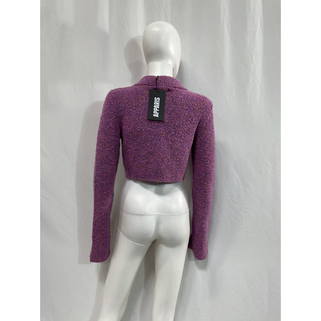 Apparis 'Molly' Purple Acrylic Cropped Cardigan Size S - NWT