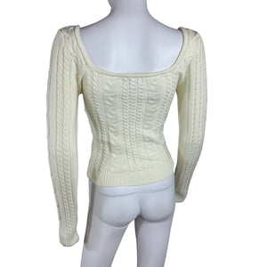 Majorelle Cable Knit Cream Fallone Sweater Size S