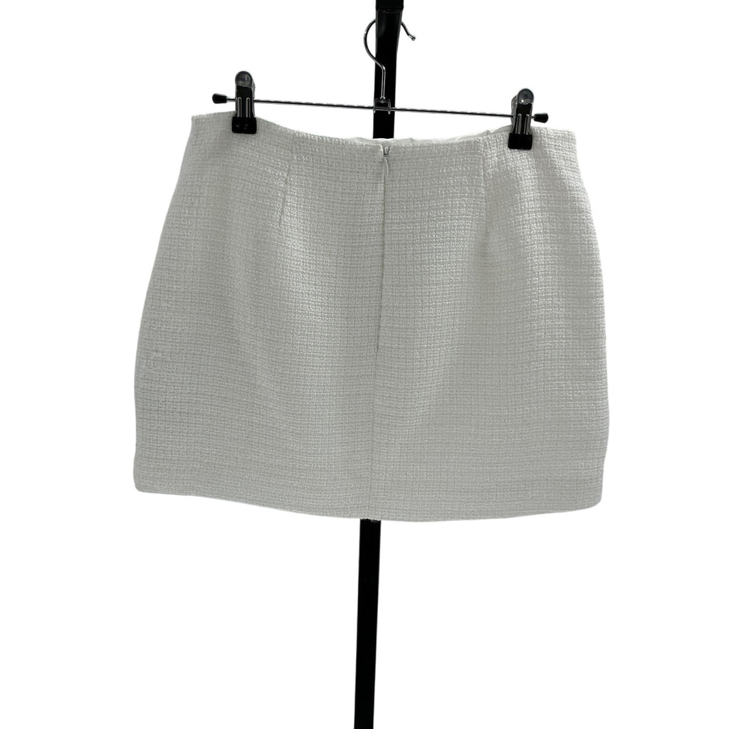 Reformation 'Aurelia' White Polyester Knit Mini Skirt Size 6
