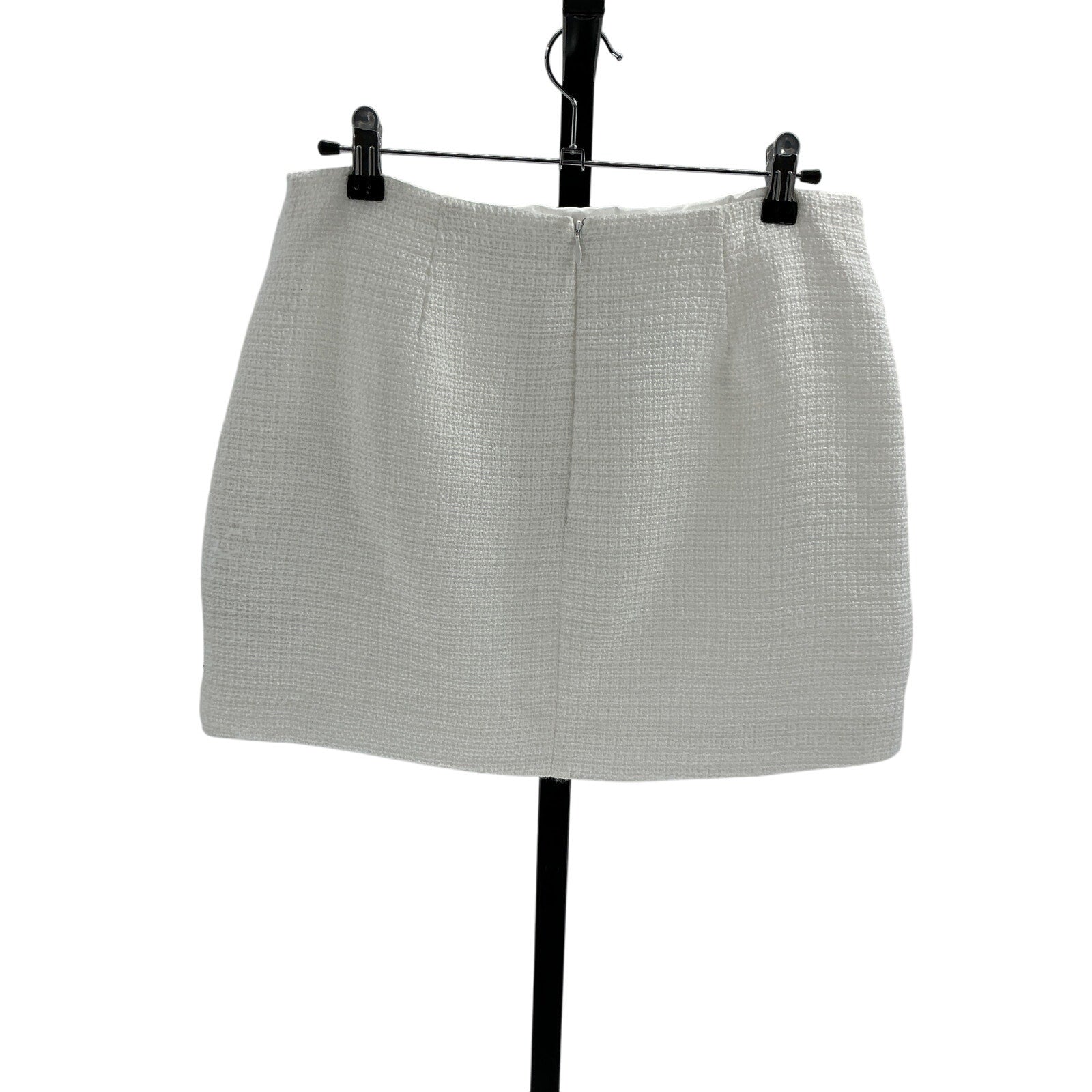 Reformation 'Aurelia' White Polyester Knit Mini Skirt Size 6