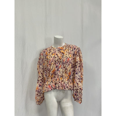 Isabel Marant 'Gelina' Pink Silk Top Size 42