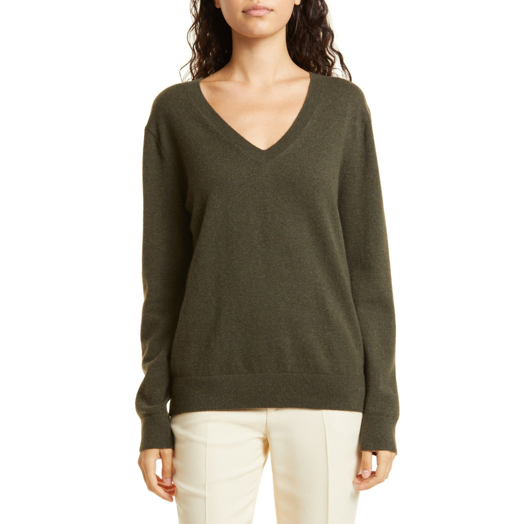 Vince Weekend Grey Cashmere V-Neck Sweater Size S / P