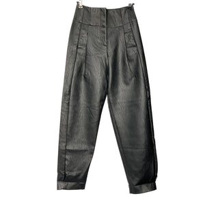 Line & Dot Faux Leather Black Noa Pants Size XS NWT