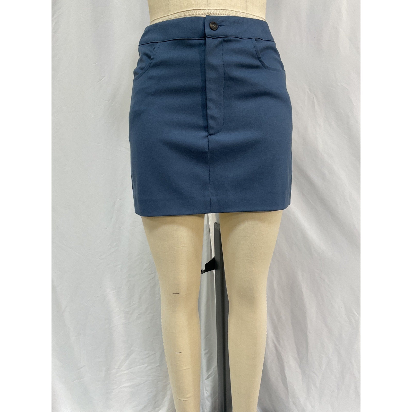 Loulou Studio 'Hornby' Blue Wool Skirt Size XS