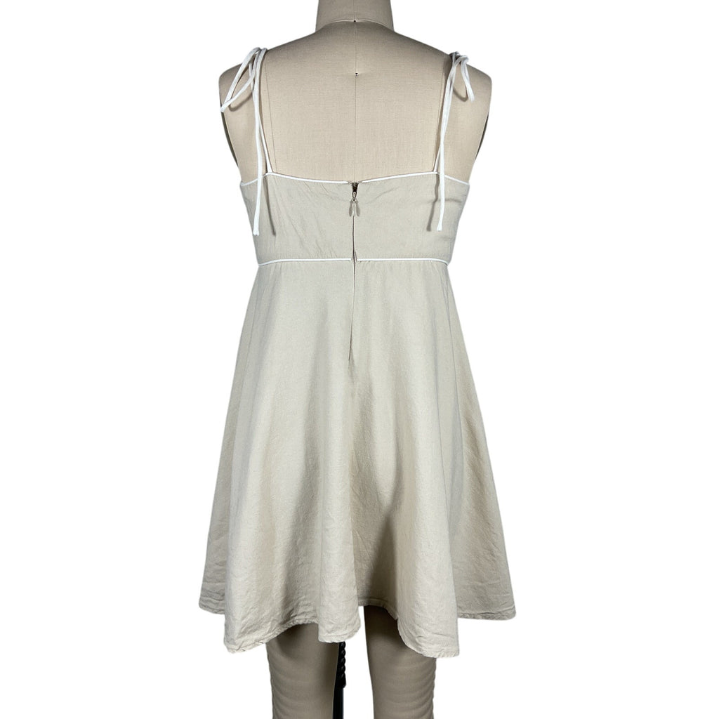 Majorelle 'Lucy' Cream Linen Mini Dress Size S