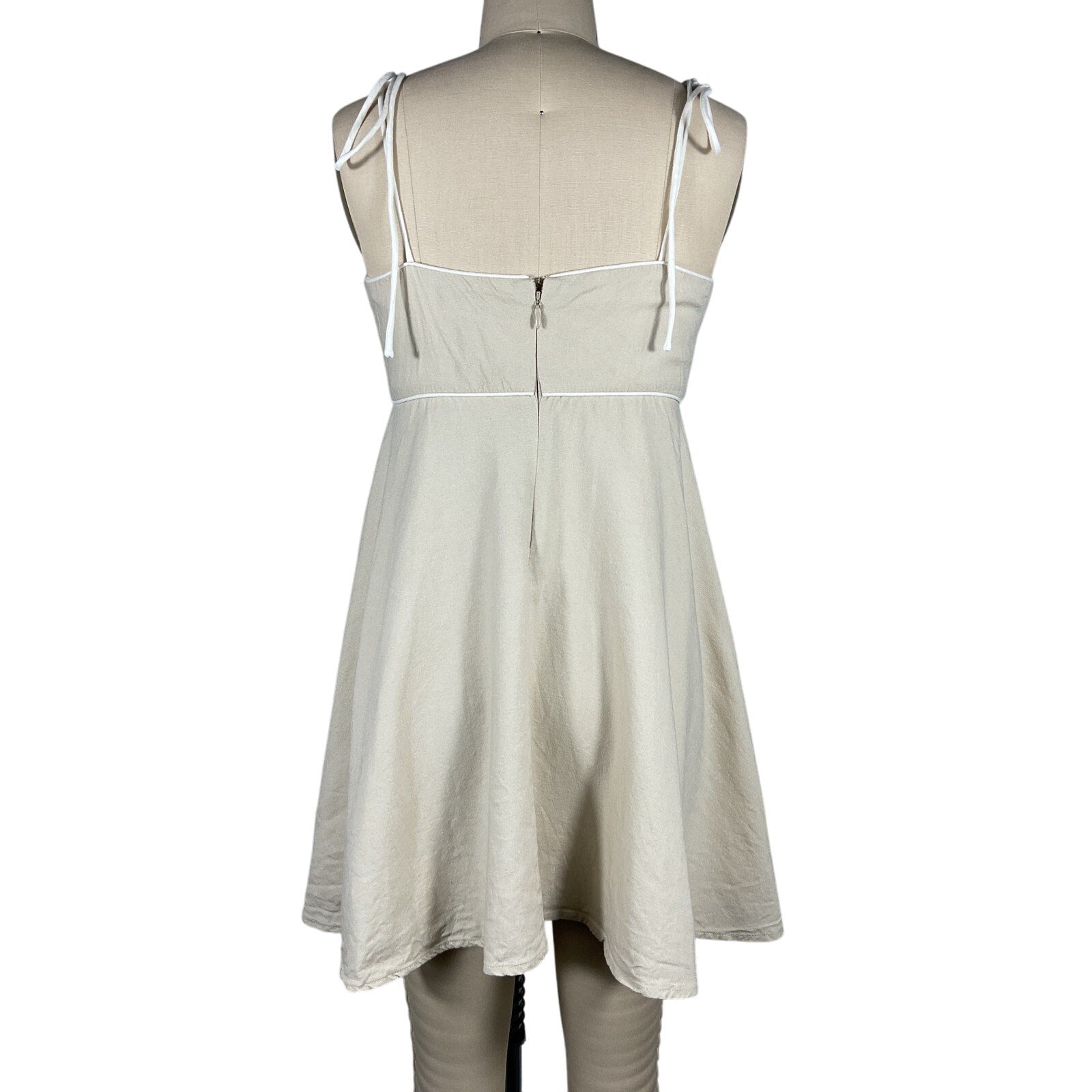 Majorelle 'Lucy' Cream Linen Mini Dress Size S