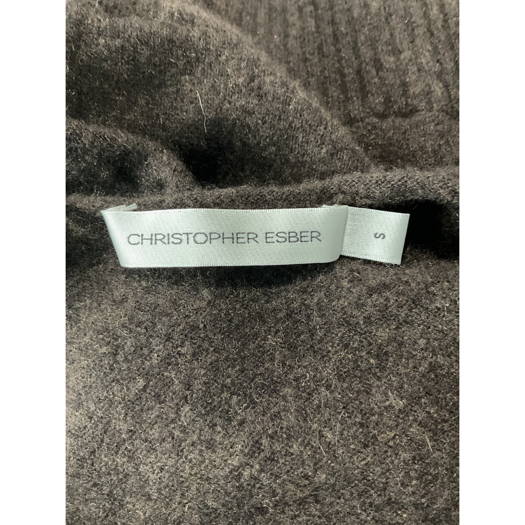 Christopher Esber 'Monument' Black Cashmere Cami Maxi Dress Size S