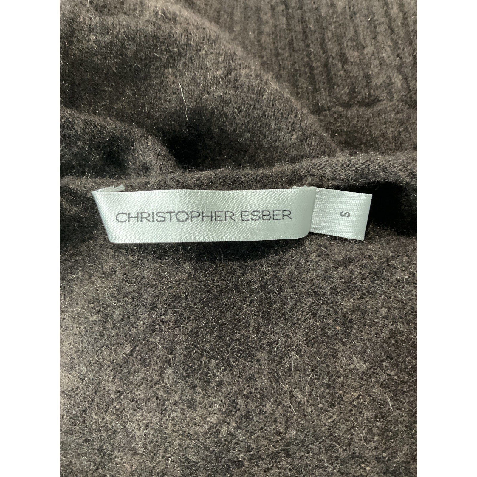 Christopher Esber 'Monument' Black Cashmere Cami Maxi Dress Size S