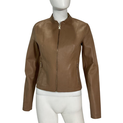 Lamarque Sleek Mocha And Gold Chapin Jacket Size S